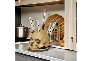 Spooky Skull Knife Holder: Fearsome Kitchen Storage for Your Cutlery
