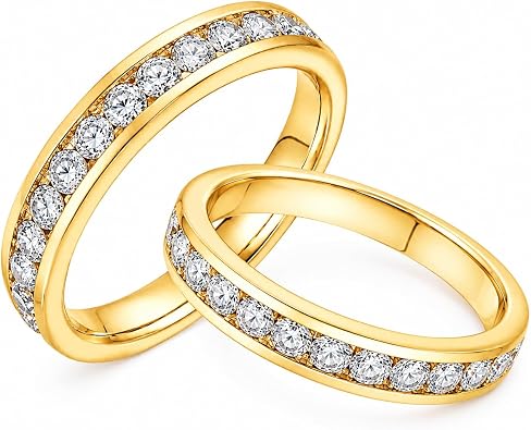 2-Pack 14K Gold Plated Stacking Rings for Oura Ring Gen 5/4/3, Cubic Zirconia Simulated Diamond Rings for Oura Ring accessories Stack Women Men