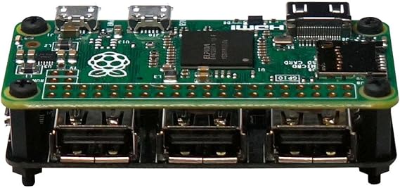 4-Port Stackable USB Hub HAT for Raspberry Pi Zero V1.3 (with Camera Connector) and Pi Zero W /2W (with Bluetooth & WiFi)