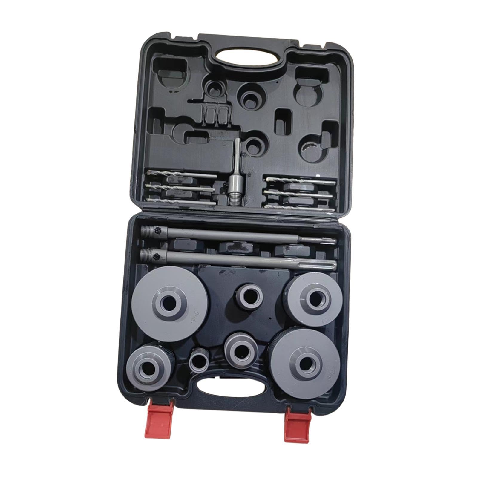 Kit de 16 Piezas de de Agujeros de Hormigón, 30/40/50/65/80/100/110 Mm, Profesional para Tuberías de Agua, Broca Afilada de Po