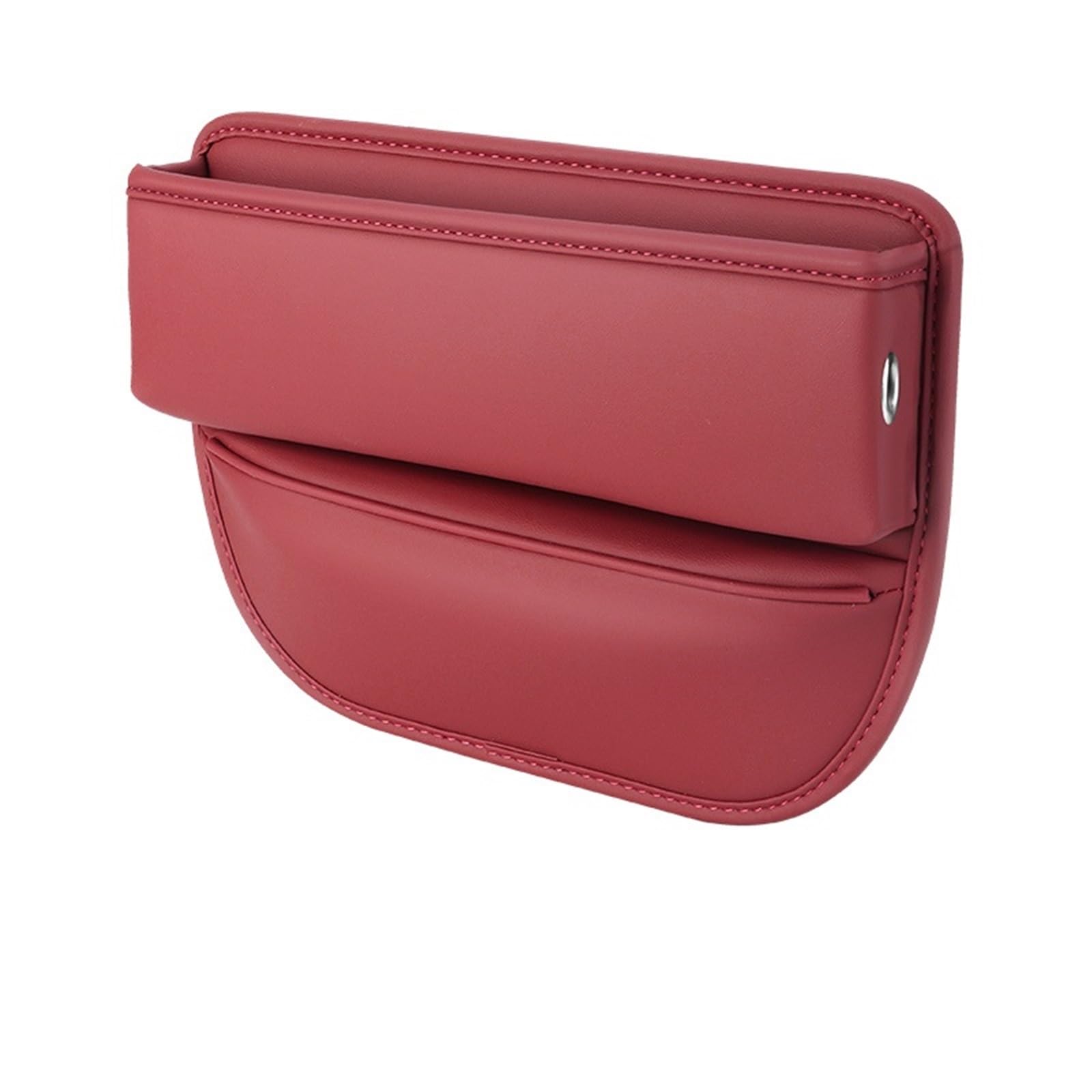 DASJKDI 1PC Leather Car Organizer Box Seat Slit Gap Pocket Multifunctional Driver Storage Holder Auto for car(Red-1pc)