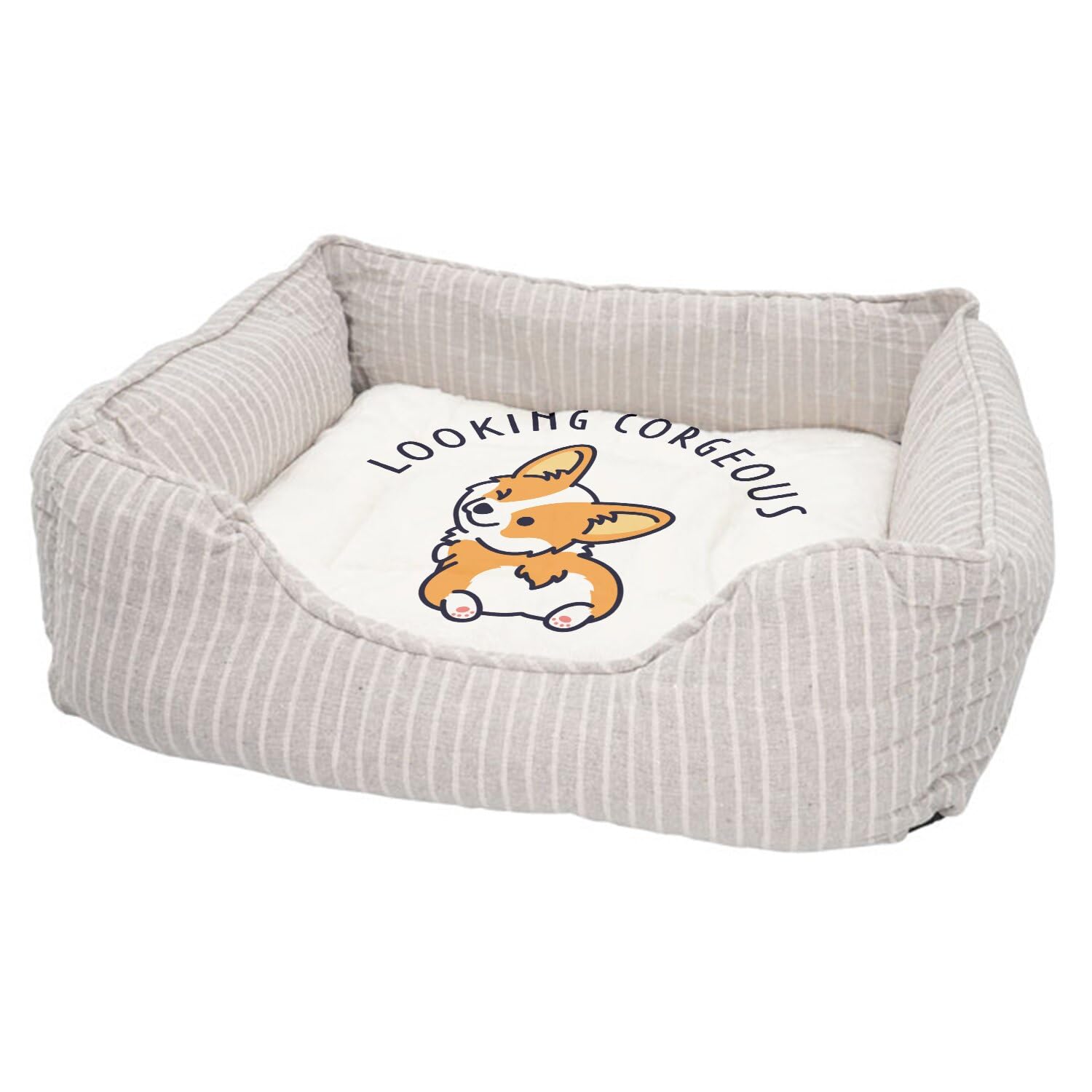 Lit confortable pour chien lavable avec base antidérapante et coussin