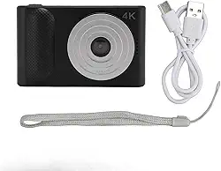 Câmera digital 4K, câmera de vlogging com foco automático, câmera de zoom digital de 48MP 16X para fotografia de viagens e ferramenta de vlogging de vídeo (-2214240064212)