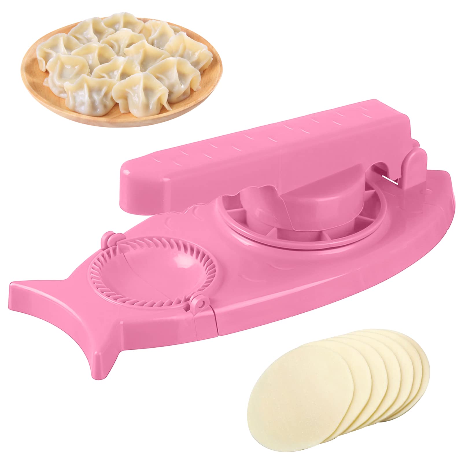 Moule à Ravioli Manuel - Presse Boulettes 2 En 1 - Pour Dumplings Et Peaux Maison - Facile Et Rapide