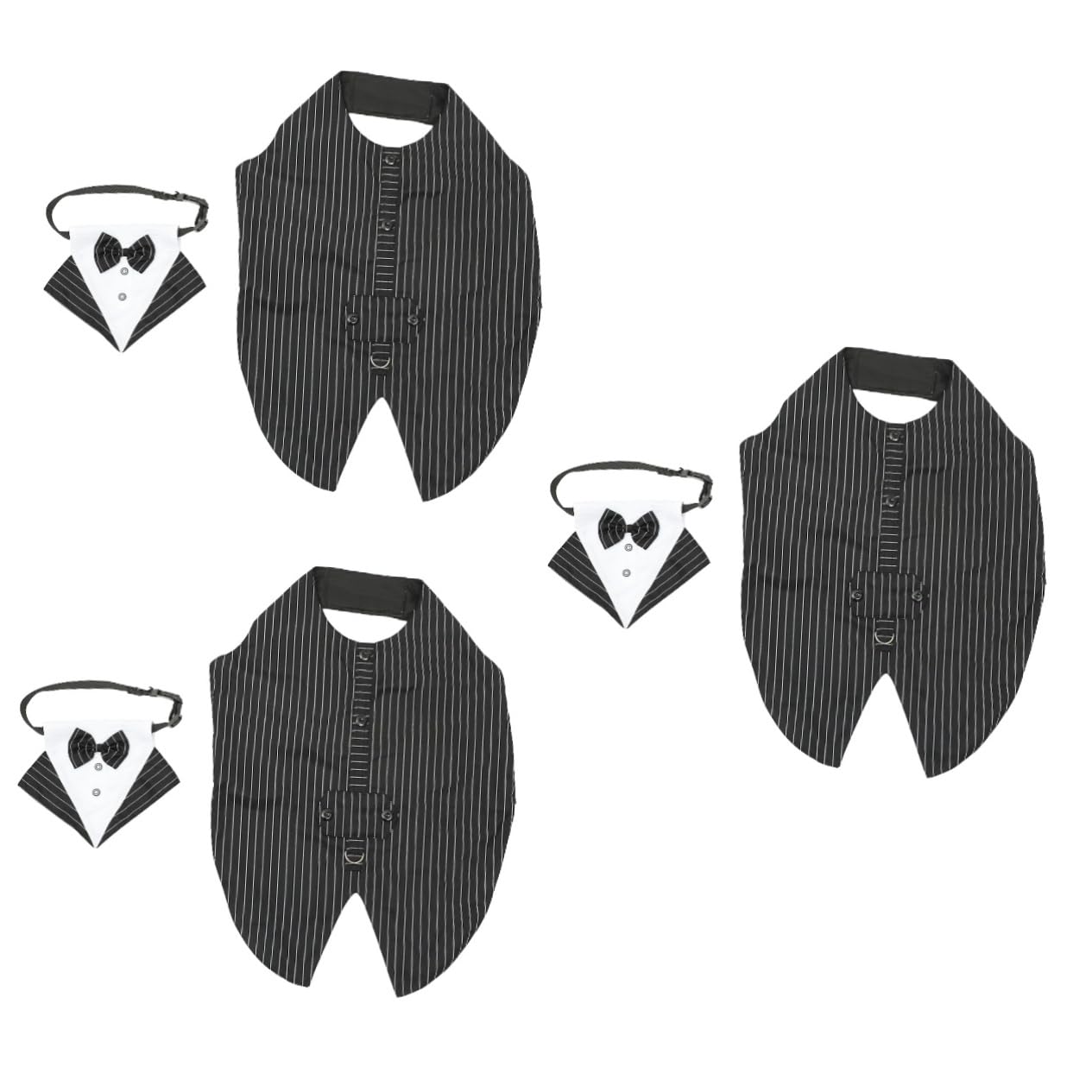 SUPVOX 3juegos Disfraz De Perro Esmoquin y Bandana Traje Elegante para Bodas y Fiestas Accesorio Decorativo para Mascotas