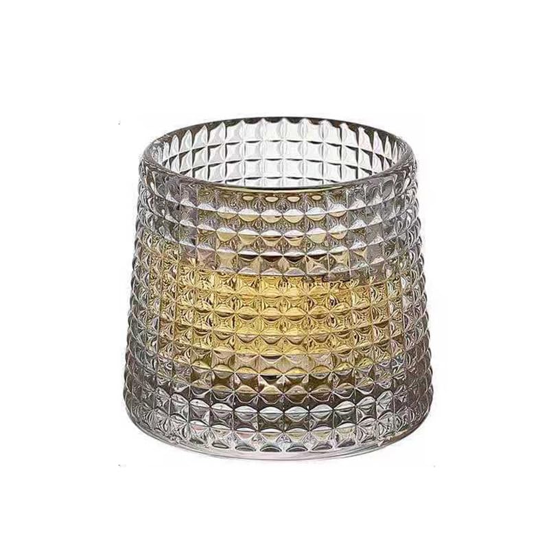 Set de 6 Vasos Creativos para Whisky Martillados Giratorios