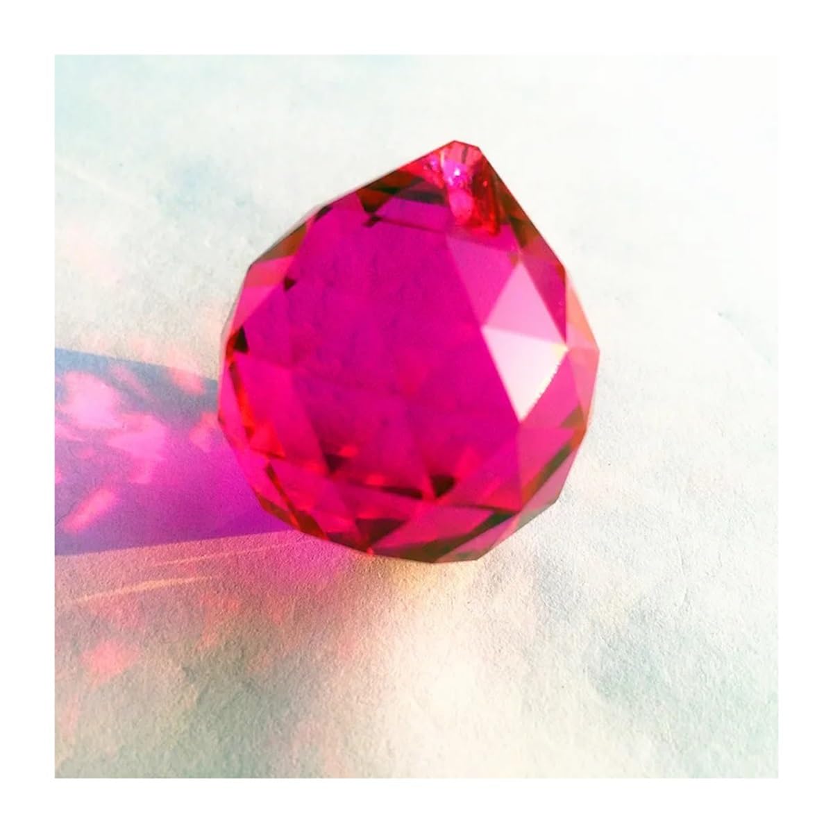 Boule à facettes en cristal de 30mm, 20 pièces/lot, décoration en verre