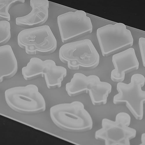 Miniatura 8 de VILLCASE Molde para aretes de resina, molde para collar de joyería de silicona, molde de fundición, molde colgante de epoxi para manualidades de