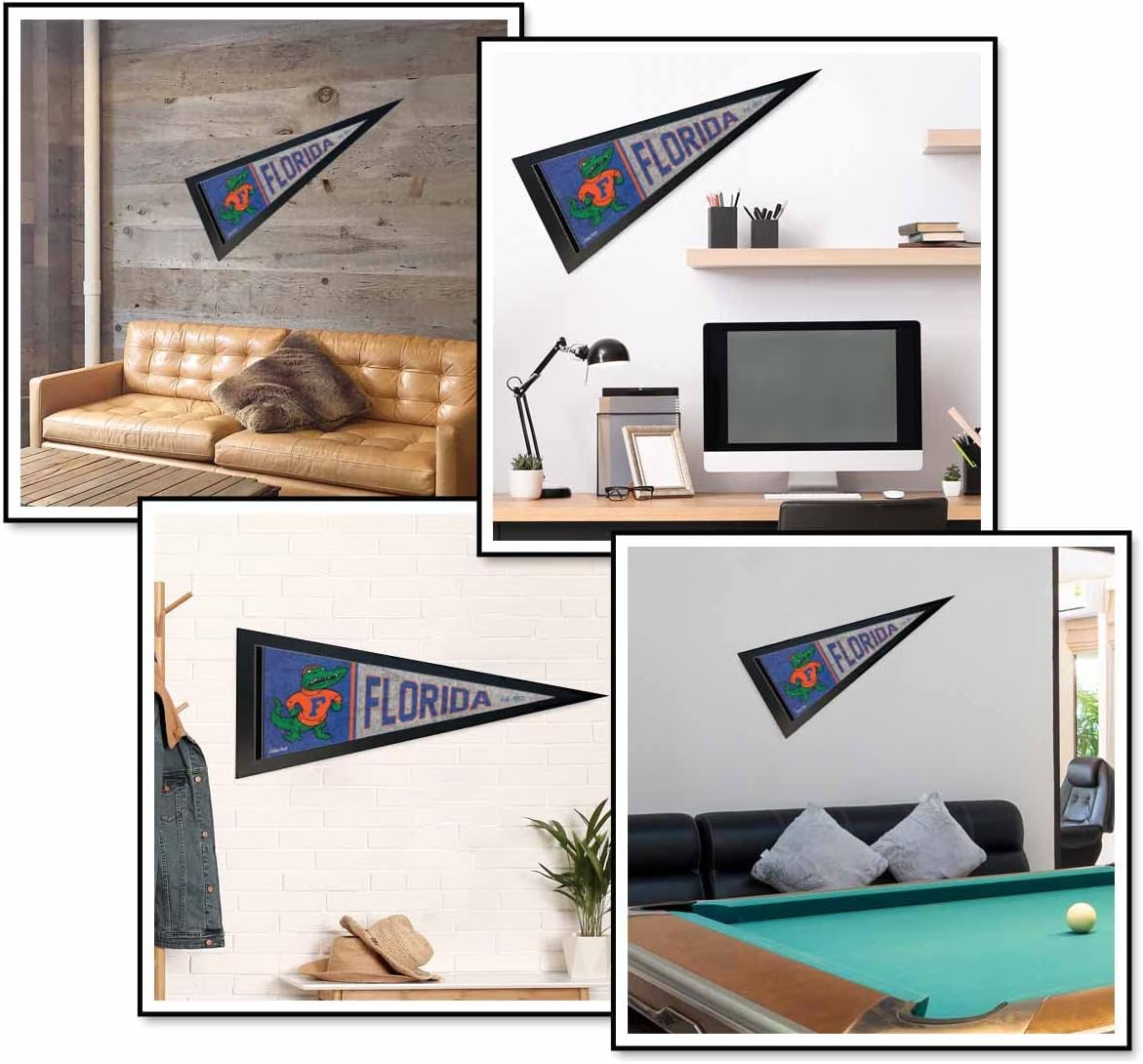 College Flags & Banners Co. Florida Gators Throwback Retro Vintage Pennant and Wood Pennant Frame