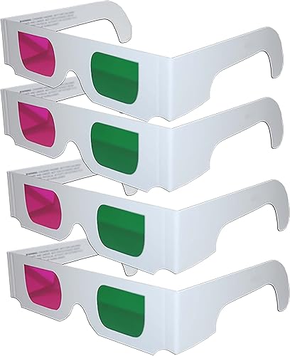 My Bloody - Gafas de San Valentín 3D (gafas oficiales solo 3 pares) para material trioscópico (verdemagenta)