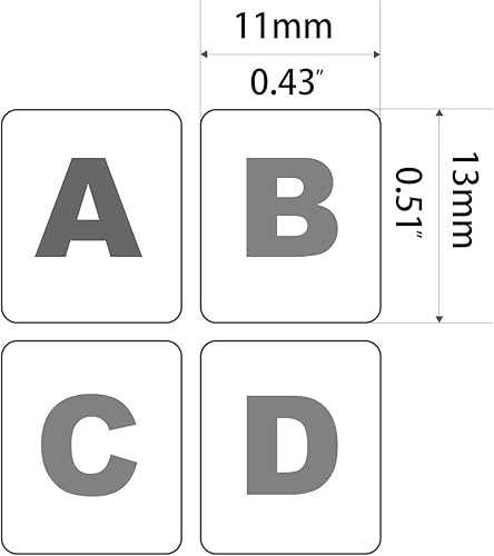 Vista 32 de Calcomanías de teclado inglés, paquete de 2 calcomanías de repuesto para teclado con fuente blanca sobre fondo negro, universales para computadora