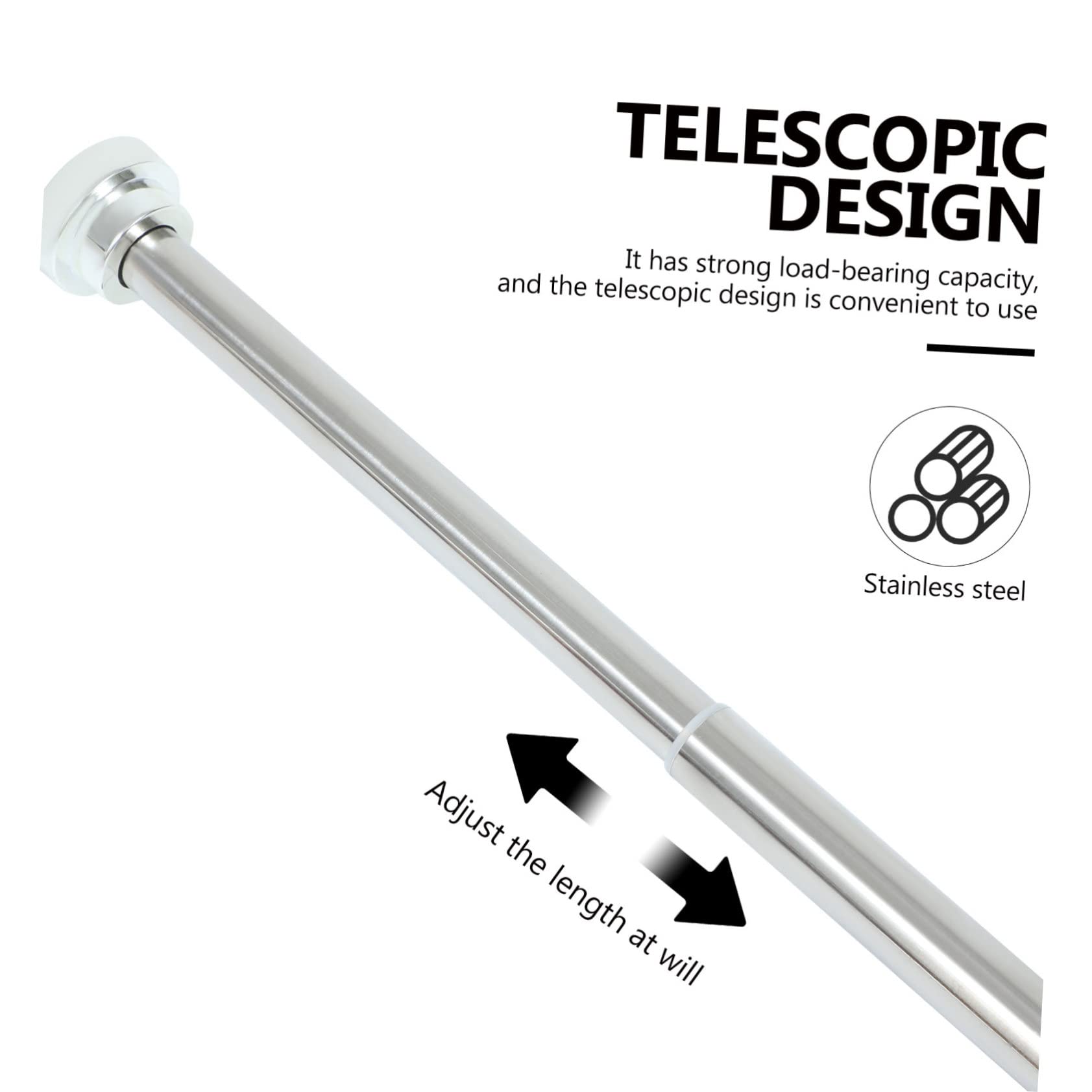 1 Barra Retráctil de Acero Inoxidable para Secar Ropa No Necesita Perforaciones Fácil de Instalar para Cortinas de Ducha Puertas Y Tendederos