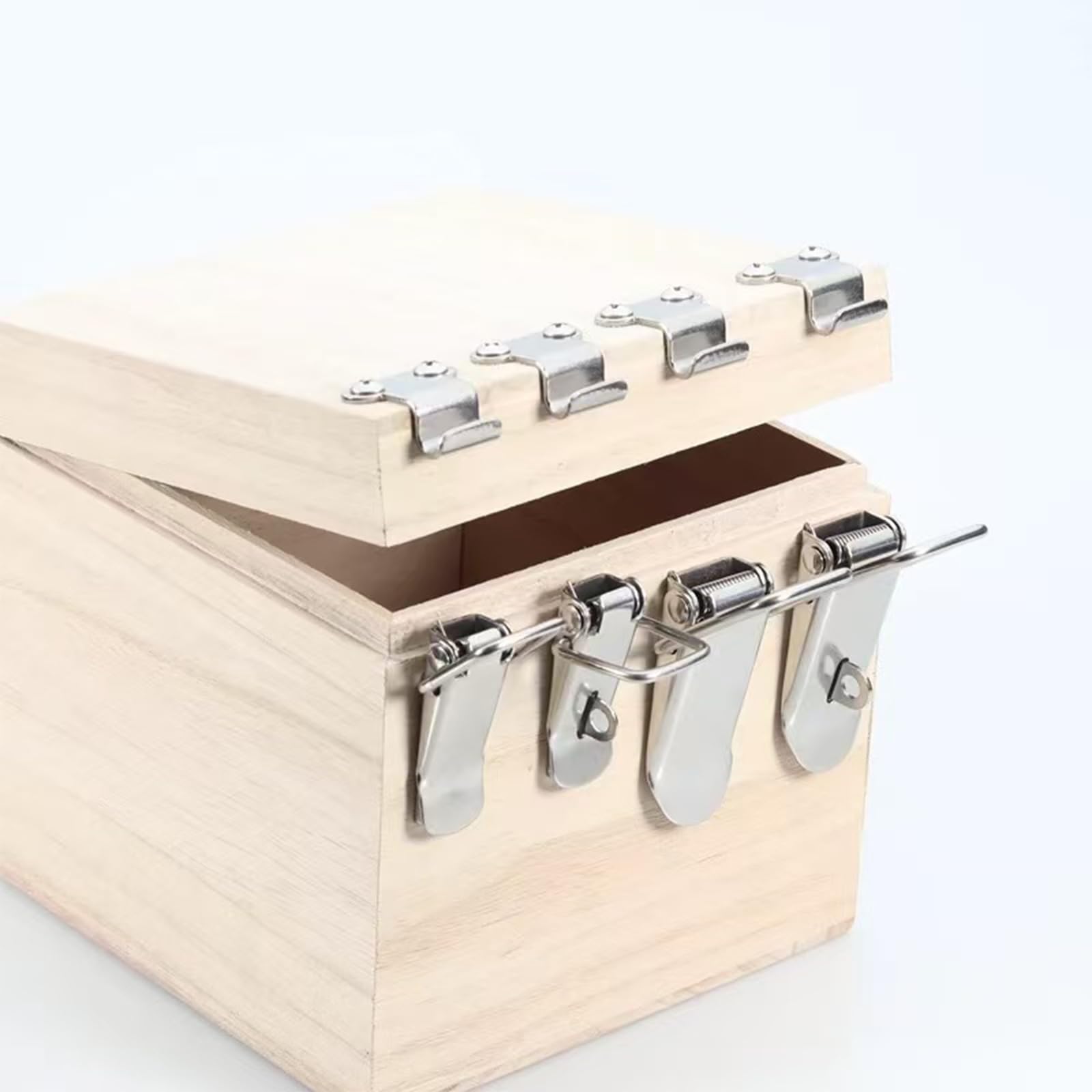 90mm Spring Toggle Latch Hasp, 2Pcs Stainless Steel Tension Clasp, Duck Billed Buckles for Cabinet Box Drawer - Image 3