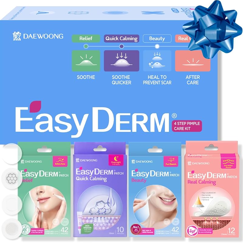 Kit de adesivos hidrocoloides EasyDerm com 4 tipos e 106 unidades