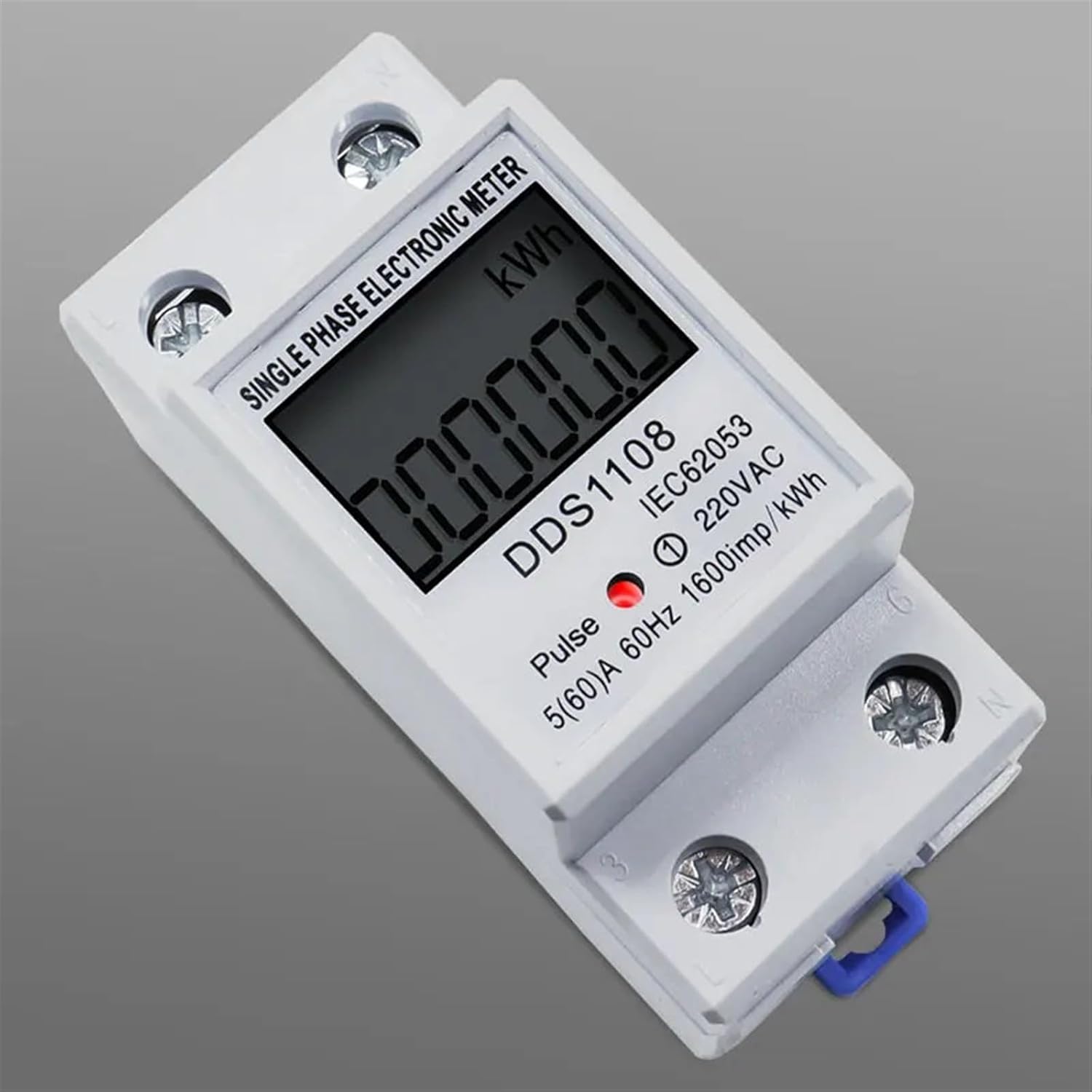 60A 80A Digital Single Phase Energy Meter KWh LCD Power Consumption Meter Electricity AC 230V 50Hz 1Pcs(60A)