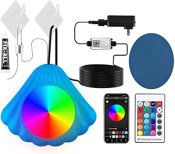 LED Pool Lights with APP Control, 20W 12V Safety Voltage Submersible LED Light IP68 Waterproof with 28ft Cord and 16 Million Music Sync Smart Color Changing for Inground Above Ground Pools Pack of 1