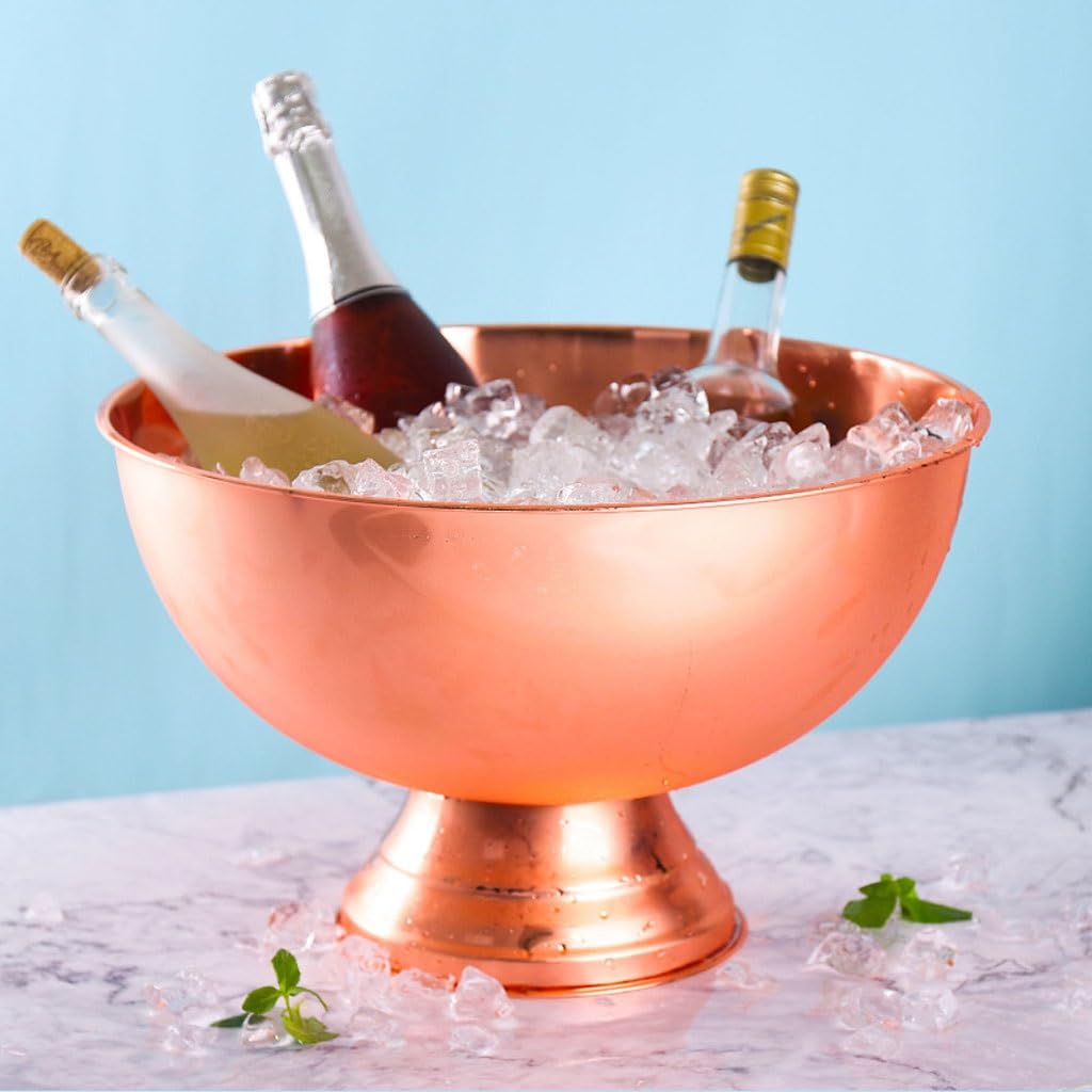 Secchiello per Ghiaccio Bacino di champagne in metallo Secchiello for il ghiaccio Bar Grani di ghiaccio Bar Ktv refrigerato Birra Vino rosso Vino straniero Secchiello for il ghiaccio Refrigeratore per
