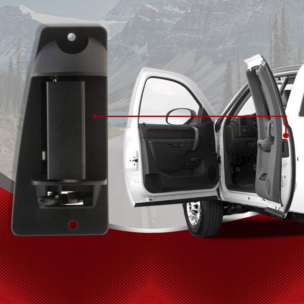 HOCOLOOutside Door Handle Replacement for 1999-2007 Chevy Silverado and GMC Sierra Rear Right Side Passenger's Door of Extended Cab Black Color 15758171 (1PC Rear Door Handle(Right))