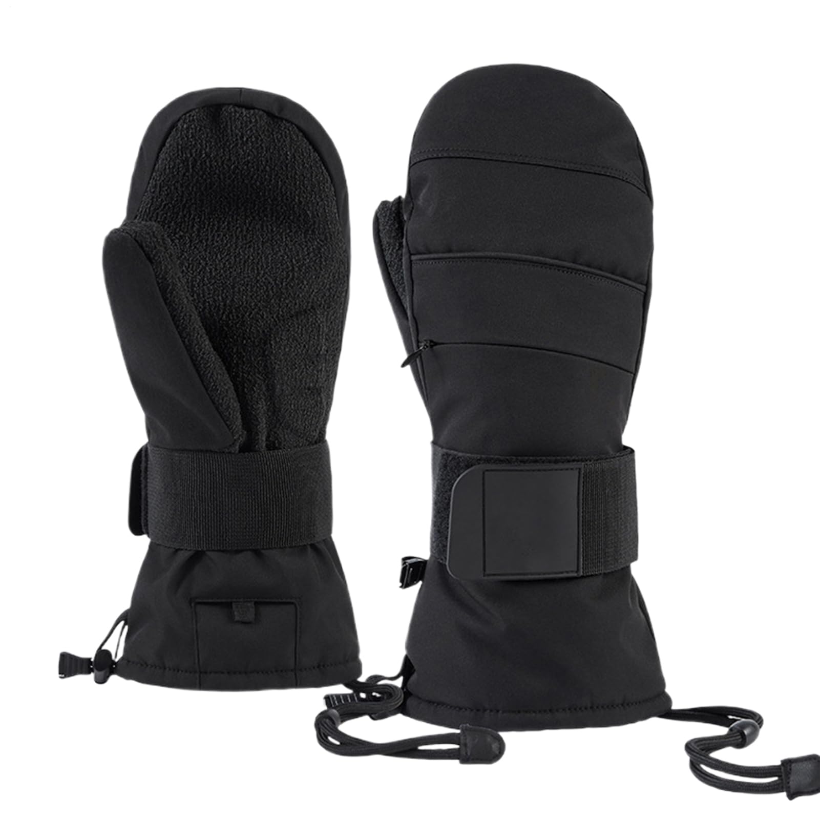 Guanti da moto per tempo freddo – Guanti termici touch screen, guida invernale | con protezione da polso foderata in pile da uomo, ciclismo, guida, escursionismo, neve, avventura all'aperto