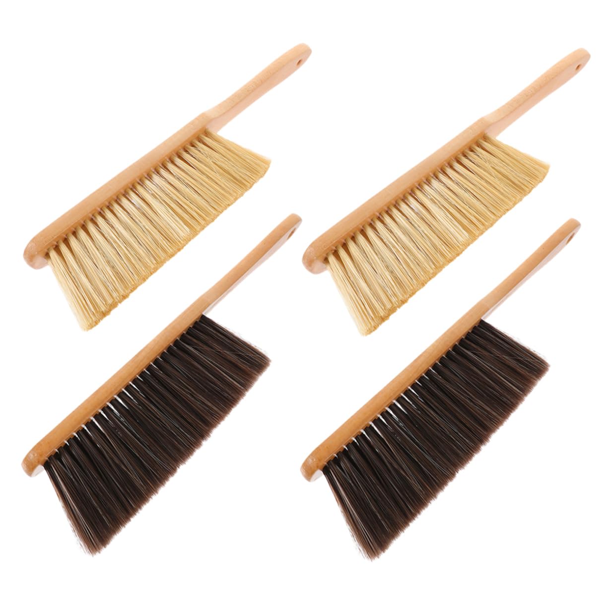 STOBAZA Ergonomic Bed Brush Long Wooden Handle for Sofa Couch Car More Dust Remover Pet Hair Brush