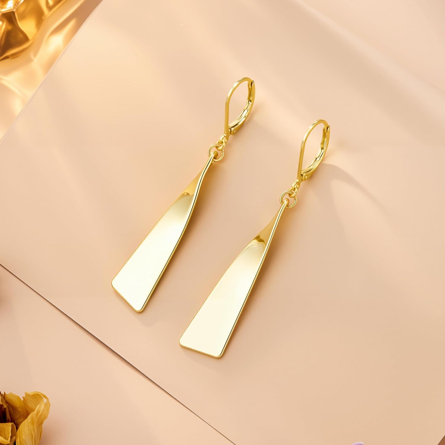 ALEXCRAFT Sterling Silver Dangle Earrings for Women Trendy Sterling Silver Drop Leverback Earrings for Women Long Hypoallergenic Dangle Earring for Jewelry Gifts - Image 6