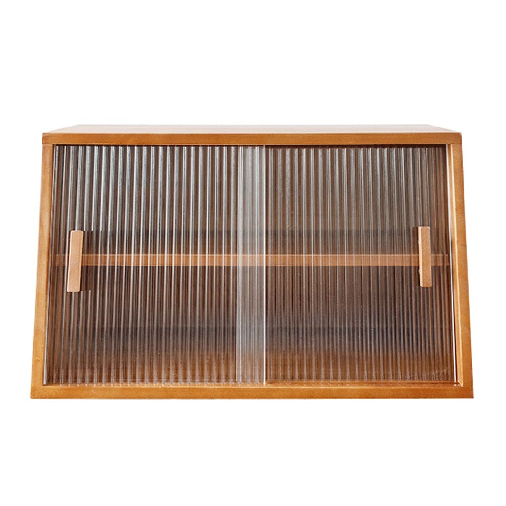 Wooden Display Cabinet,2 Tier Sideboard Countertop for Kitchen, Bakery Organizer Coffee Storage(Wood Color)