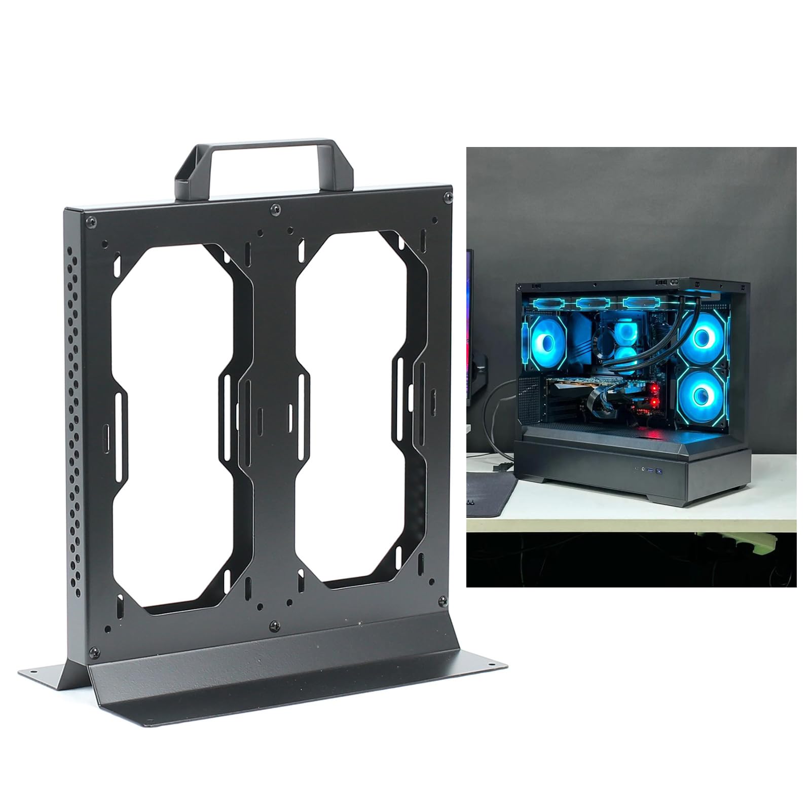 Esterno Due 240 Radiatori Staffa Telaio In Metallo per Migliora I Sistemi di Raffreddamento PC Stabilità Metallo Esterno Computer CPU Cooler Staffa di Montaggio
