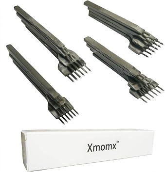 1+2+4+6 Prong Graving Leather Craft Tools Hole Lacing Punch Chisel DIY Stitching Tool Set 3,4,5,6 MM 6mm