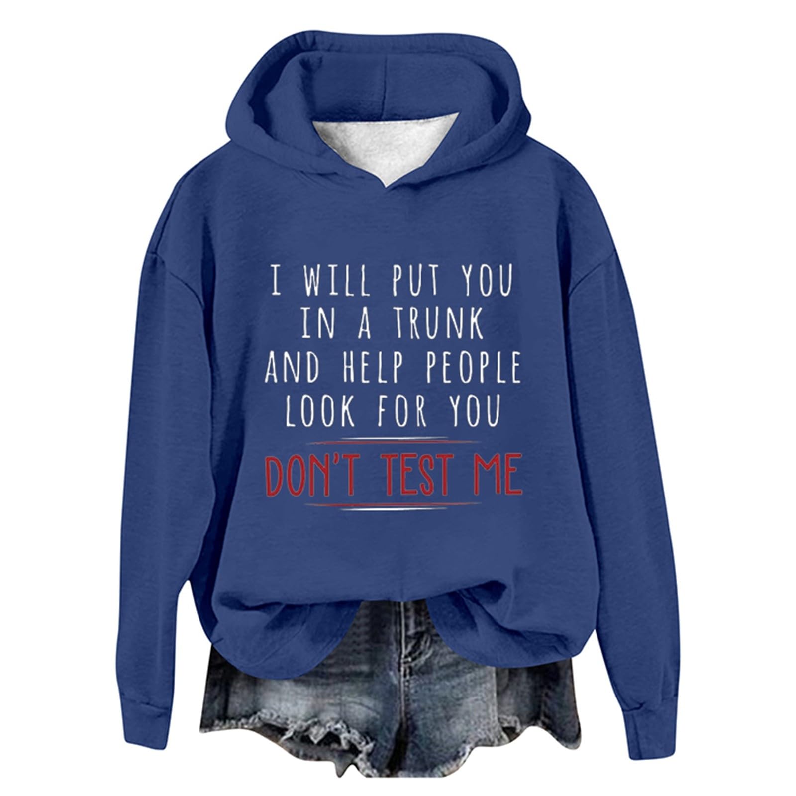 Sweat à capuche imprimé lettre graphique pour femmes look oversize pull