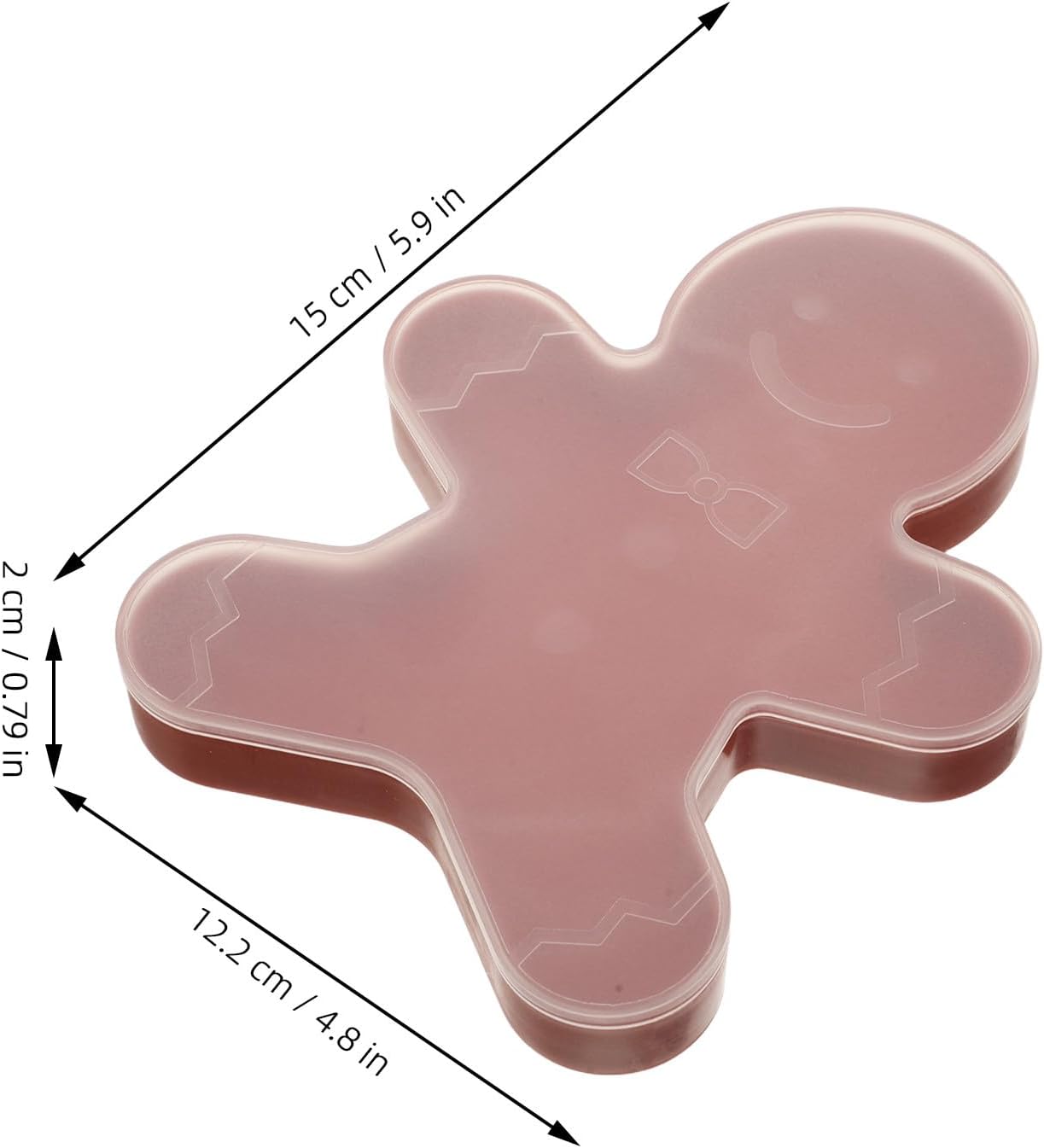 Zerodeko Christmas Serving Tray Plastic, Gingerbread Man Storage Container