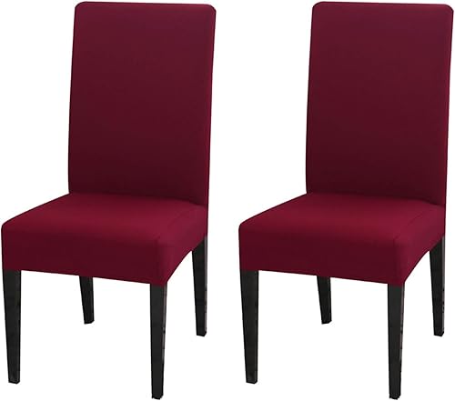 Vista 57 de Dimatic Paquete de 2 fundas elásticas de licra para sillas de comedor, extraíbles y lavables, fundas protectoras para sillas de comedor, cocina