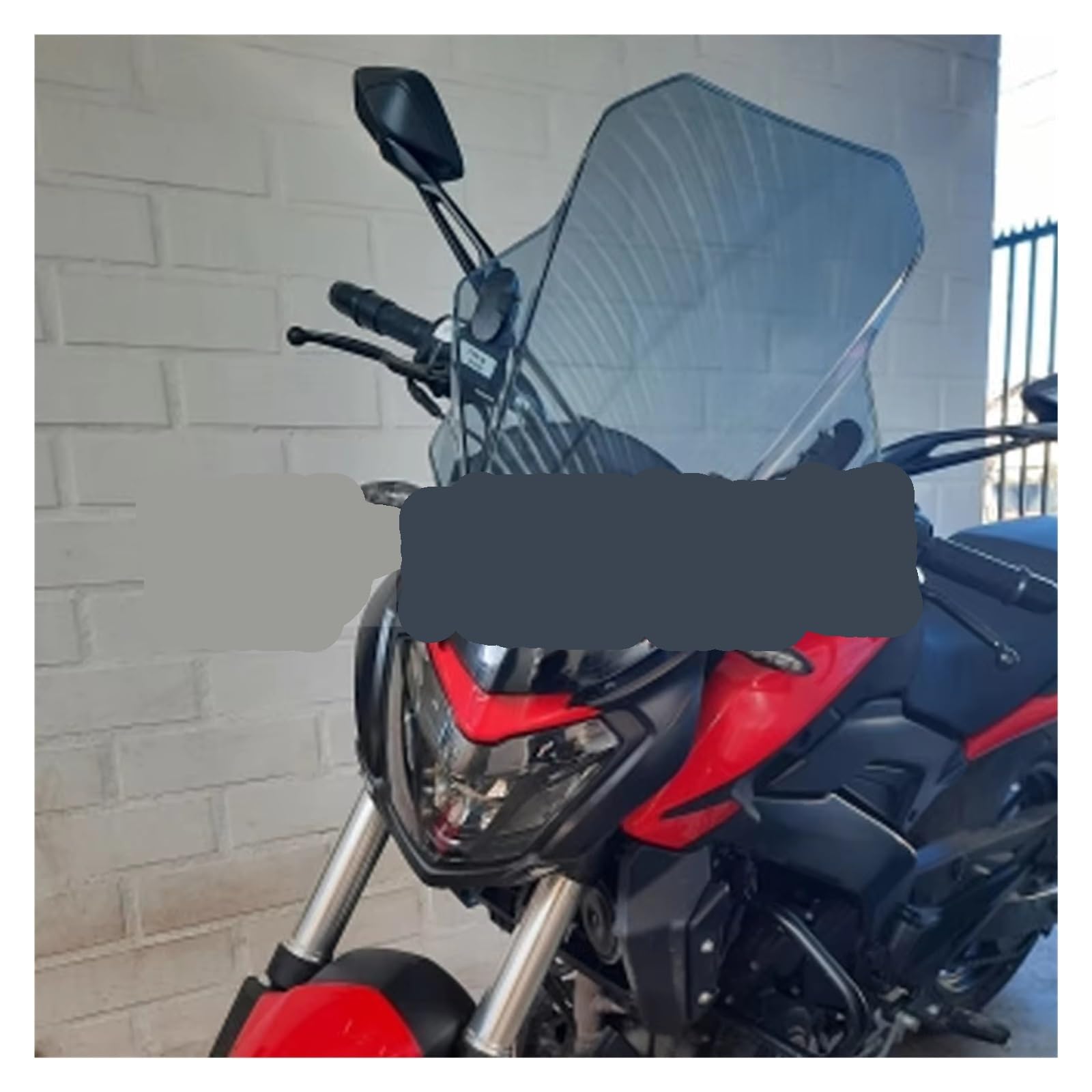 schermo moto Per Parabrezza Universale Per Moto, Deflettore Dello Schermo Con Staffa(Nero)