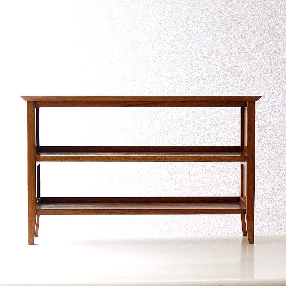 チーク無垢材 本棚 スリム 天然木 総無垢材 薄型 木製 シンプル 本棚