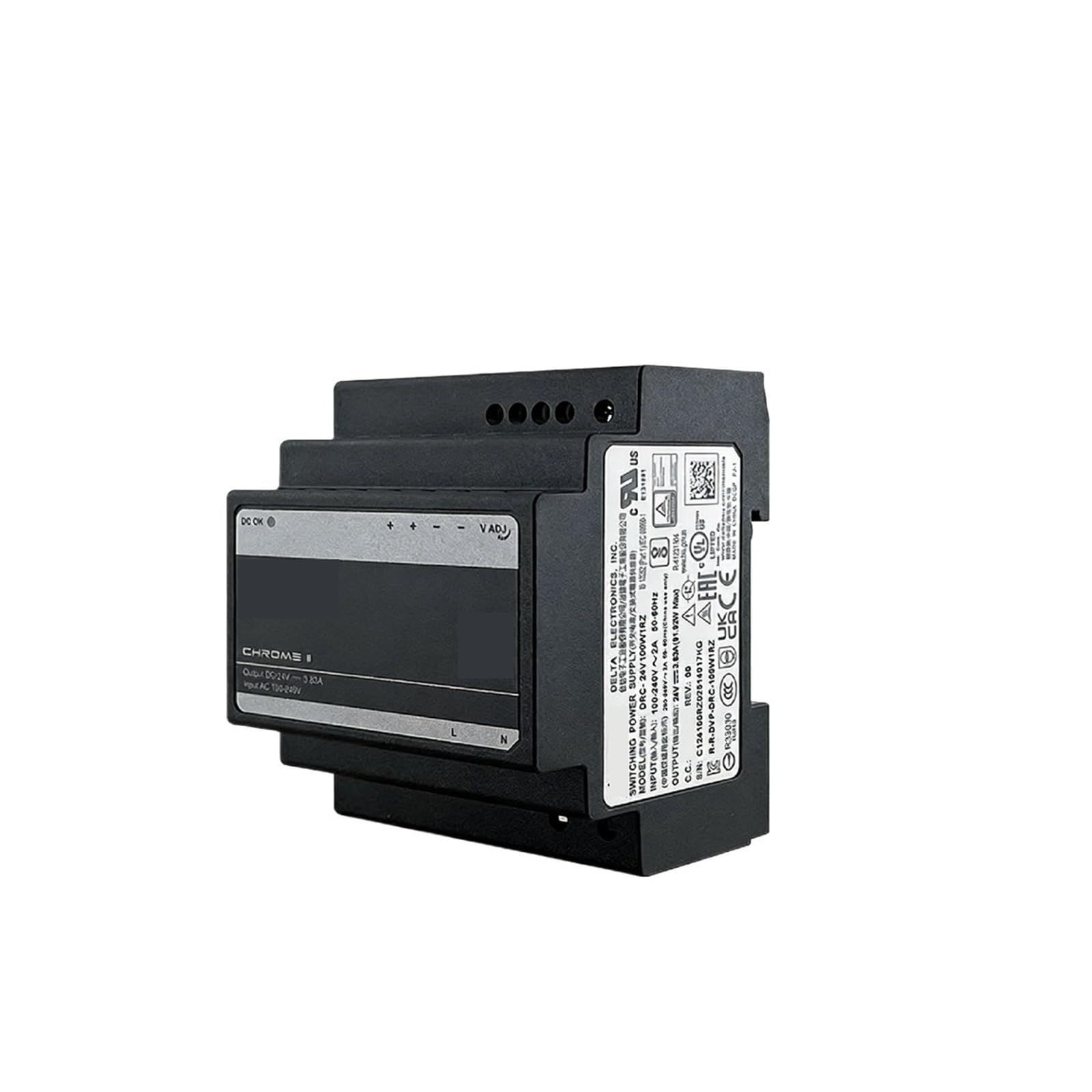 Alimentation sur Rail DRC-24V100W1RZ stabilisée pour armoire électrique industrielle