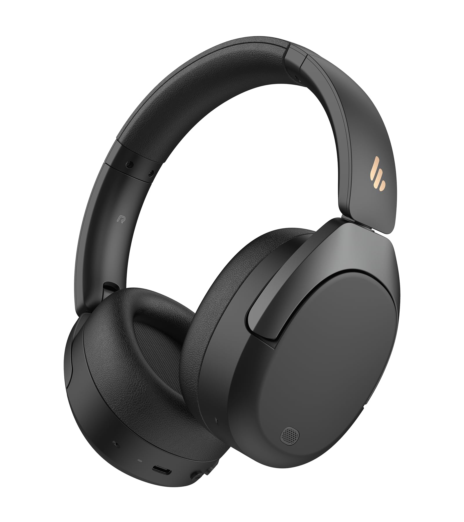 Edifier W830NB - Cuffie wireless Over Ear con -45dB ANC, batteria 94 ore, LDAC Hi-Res, audio spatial, ricarica rapida, Bluetooth V5.4, colore: Nero