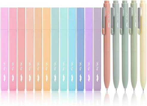 Mr. Pen- Aesthetic Highlighters and Gel Pens, 17 Pack