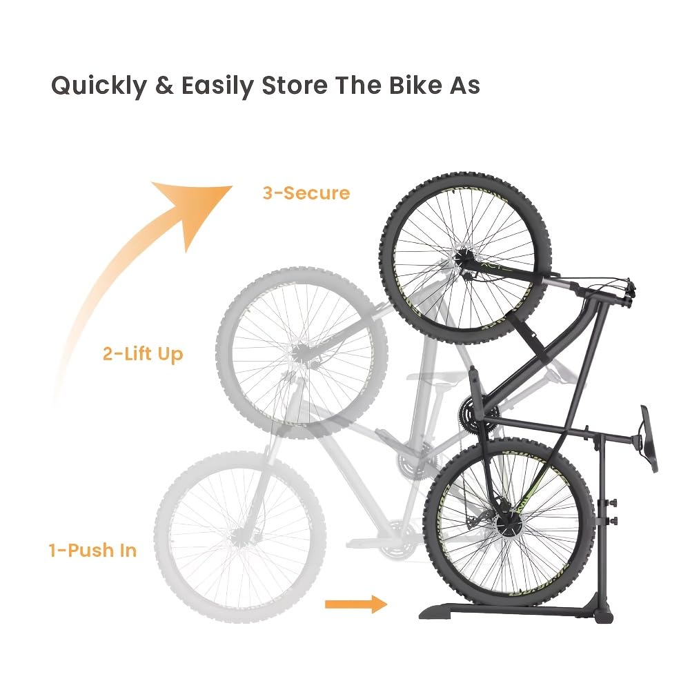 Mimoke Supporto verticale per biciclette - Supporto da terra in piedi per la conservazione di biciclette in interni - Garage e appartamenti (due pezzi)