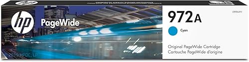 HP Cartucho de tinta cian 972A PageWide para impresoras HP | Funciona con la serie de impresoras: PageWide Pro 452, 477, 552dw, 577 | L0R86AN