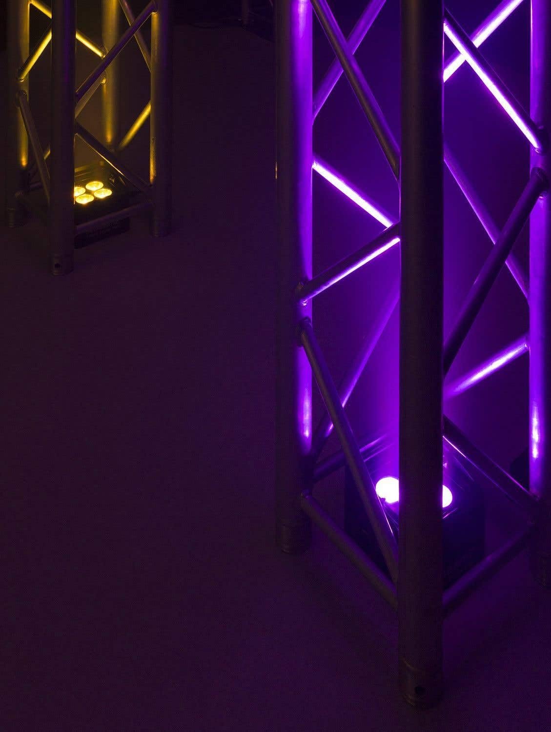 BeamZ TP46 PAR LED Spot 4er Set DMX Strahler, Scheinwerfer RGB mit UV Schwarzlicht Lichttechnik, Wandstrahler mit Fernbedienung, Uplight Bühnenbeleuchtung, Beleuchtung für Traversen