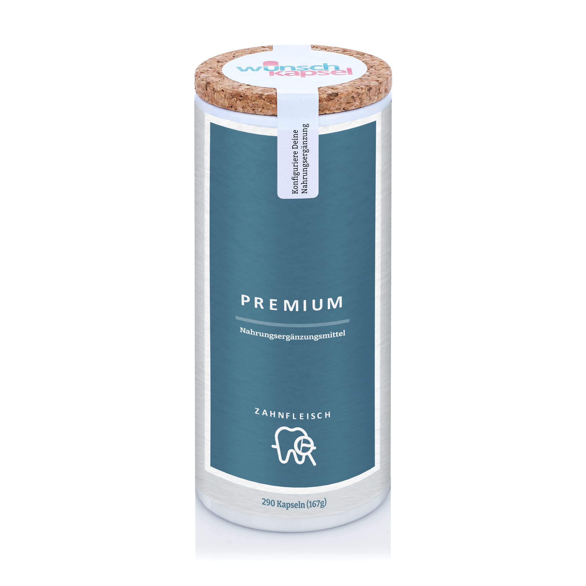 ZAHNFLEISCH Premium Nahrungsergänzungsmittel | unterstützt Mundflora und Mundhöhle | mit Propolis, Heilpilzen, Vitaminen und Zink | 290 Kapseln aus deutscher Manufaktur