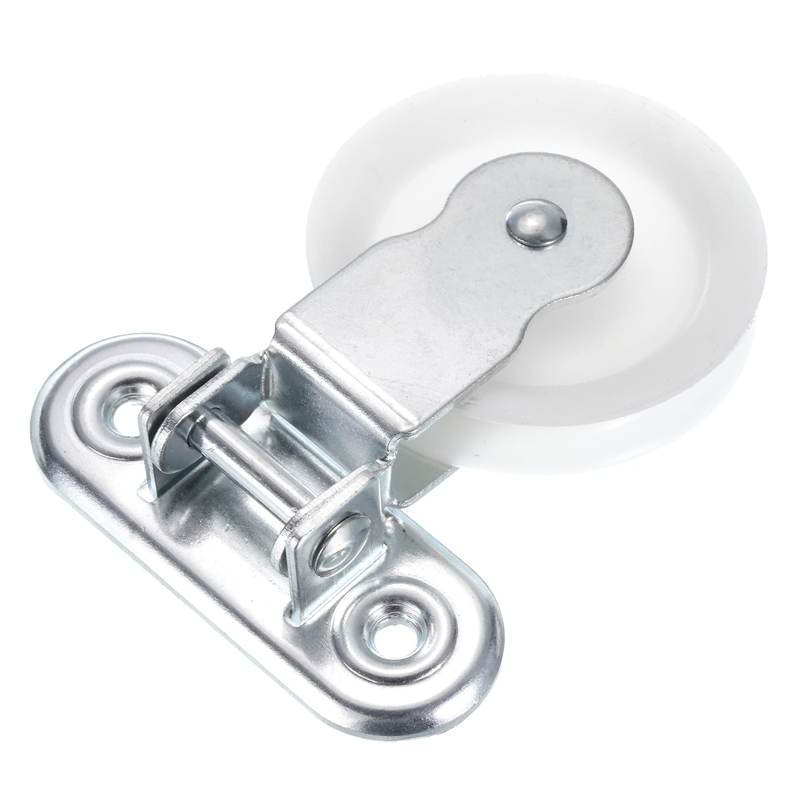 QUARKZMAN Polea Marina de 91mm, Bloque de Polea Simple, Rueda de Remolque de Cable de Hierro y Nailon, Rodillo de Polea para Cuerda con Recubrimiento de Zinc