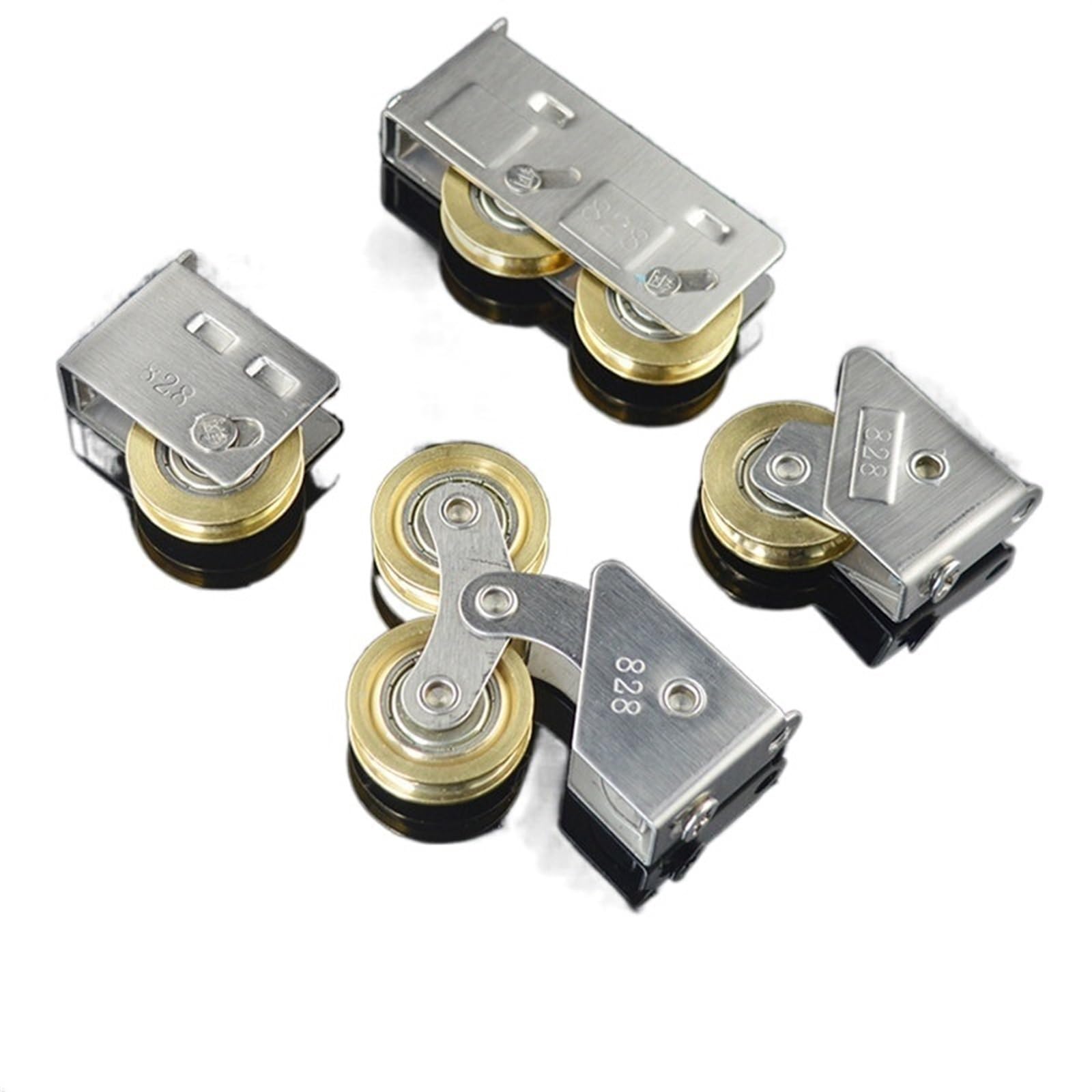 2 Schiebetür-Rollen Aus Metall & Gummi | Schwerlast Möbelrollen Für Schränke & Türen | Seitliche & Vertikale Montage