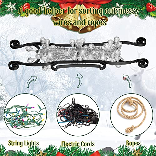 Vicenpal Christmas Lights Storage Holder, Holiday All-Purpose Light Cord Wind Up Organizer For String Lights, Extension Cords, Magnet Fishing Rope (Black, Set Of 6) #TOP7