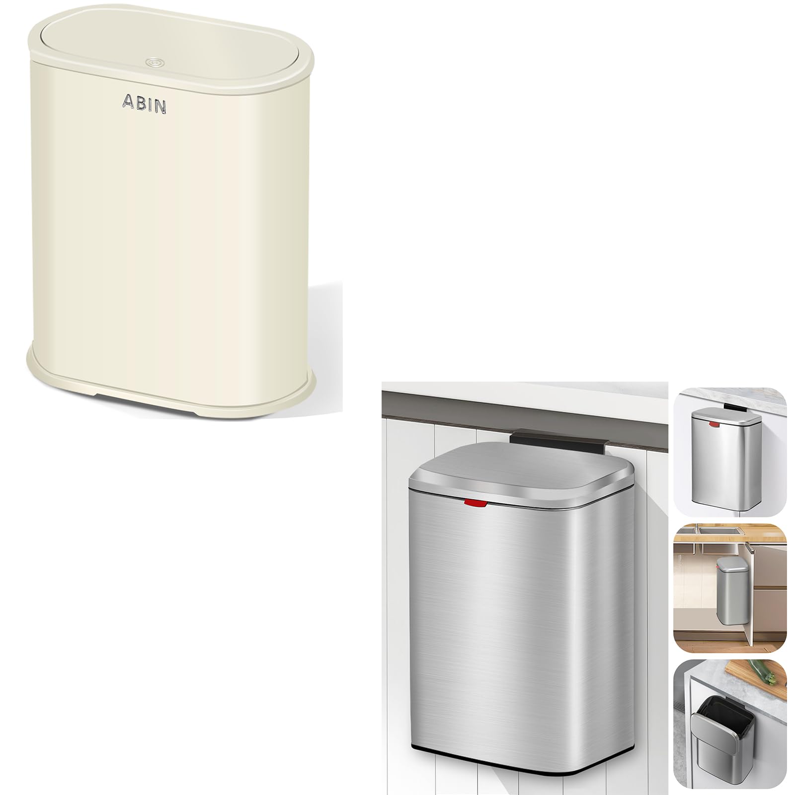 IRISVOBathroom Trash Can + Kitchen Trash can