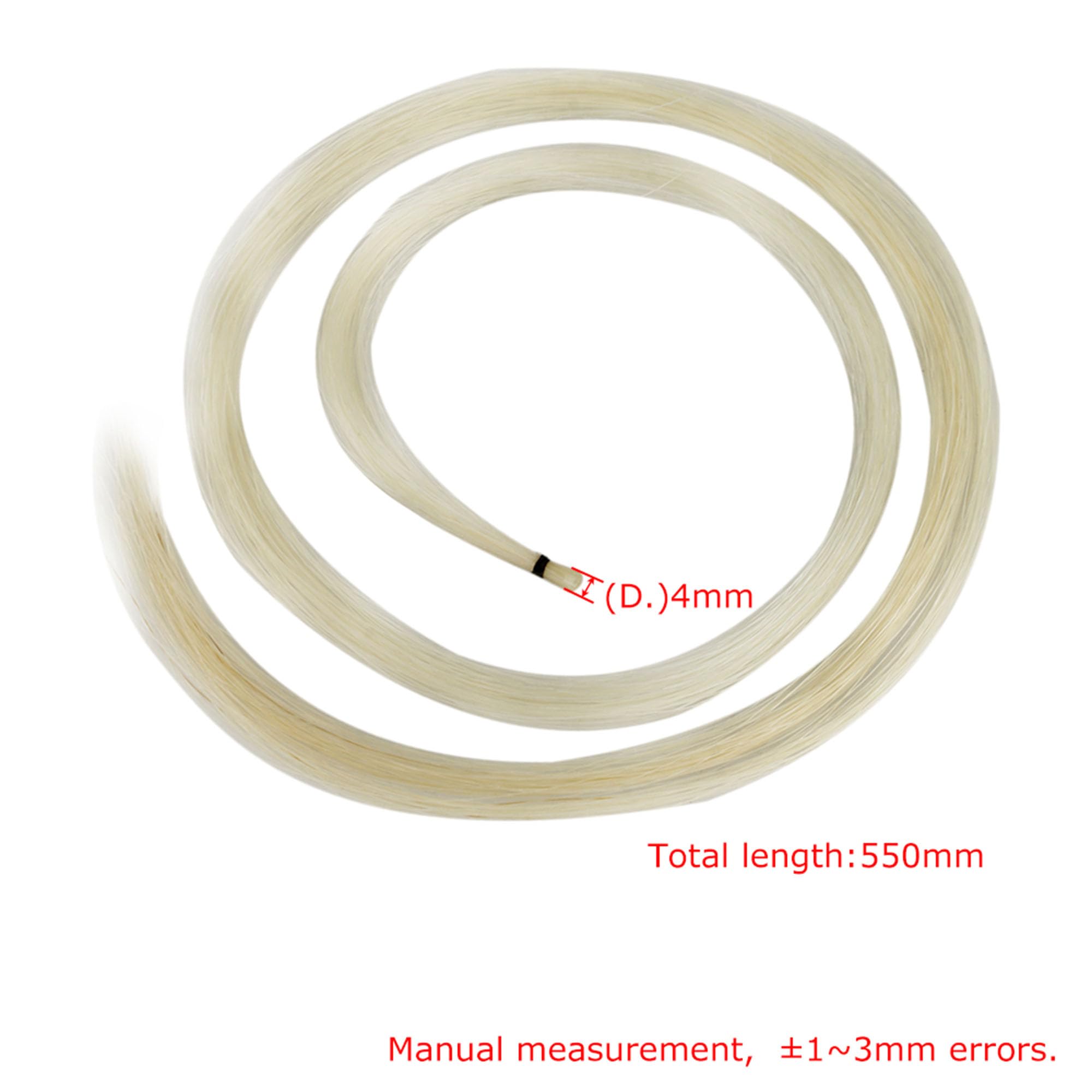 Yibuy 20 matasse 81,3 cm strumenti musicali parti arco violino capelli crine di cavallo bianco