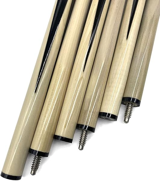 Stecche da Biliardo Set of 2, 50CM 68CM 90CM 120CM in Legno 2 Pezzi Stecca da Biliardo per Bambini Giovani Adulti Shorty Stecca Punte incollate da 11,5 mm(Color:120CM 1/2) - 5
