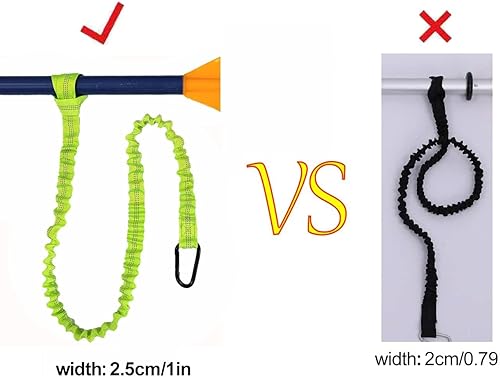 Vista 14 de Paddle Leash Kayak Paddle Holder Tool Lanyard - 2 Pack Stretchable Paddle Strap with Carabiner Secure Leash Lanyard Rope for SUP Kayak Canoe Paddle