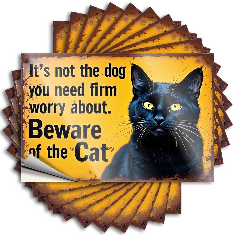 Half, Tattoo Case Caution: Beware of The Cat | Diatomaceous Vintage Kitchen Accessories(12X18CM)