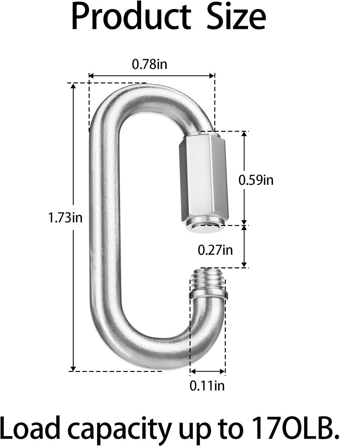 10PCS Quick Links Heavy Duty Oval Locking Carabiners Outdoor Equipment 170LB Load Capacity : Industrial & Scientific