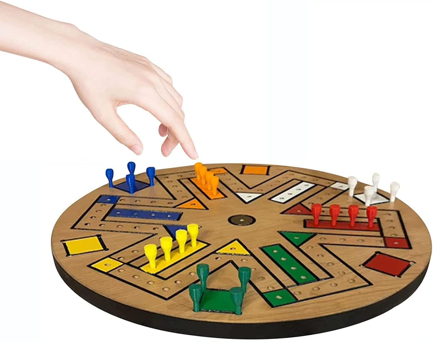 Fast Track Board Game, Wooden Marble Game Board Game 36
